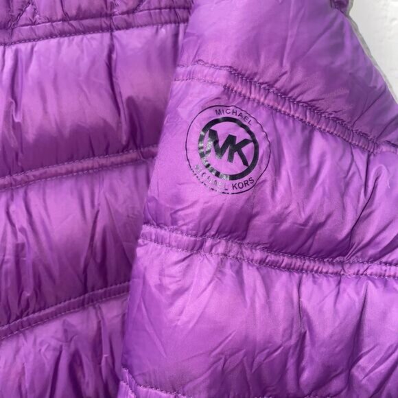 Michael Kors Packable Down Quilted Purple Puffer Jacket Coat Size 3X - Picture 2 of 6